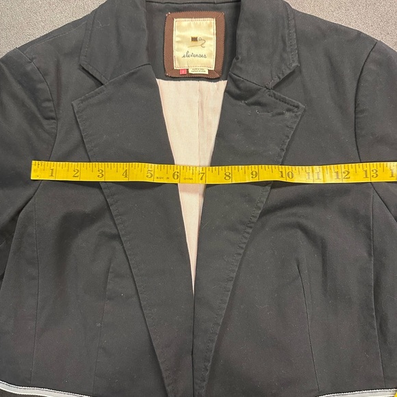 Antropología,Elevenses Black Blazer with Notched Lapels and Decorative Belt - Picture 6 of 9